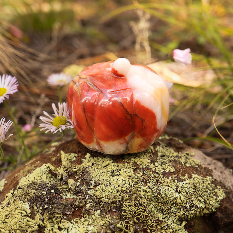 Agate Carved Pumpkin