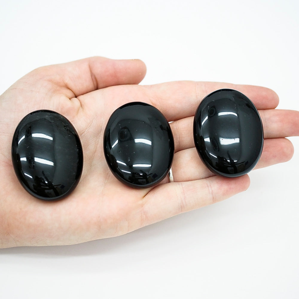 Black Obsidian Palm Stone Crystal Palm Stones Crystal Magic Pillow