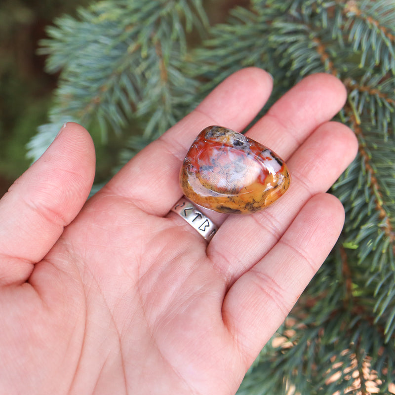 Bamboo Leaf Agate Tumbled Crystal Tumbled Crystal Magic