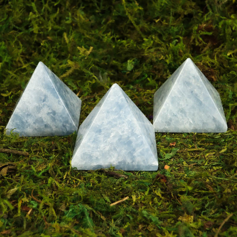 Blue Calcite Pyramid Crystal Pyramid Crystal Magic