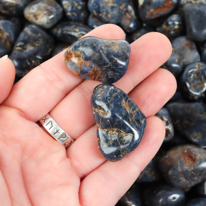 Blue Sapphire Tumbled Crystal Tumbled Aquarius