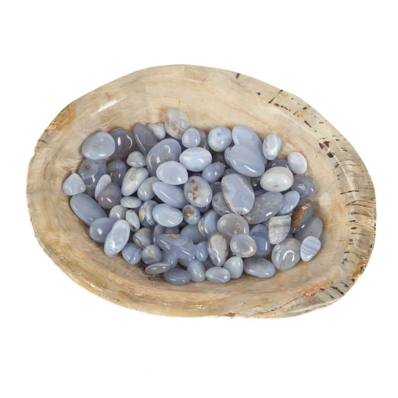 Blue Chalcedony Tumbled Crystal Tumbled Cancer Sign