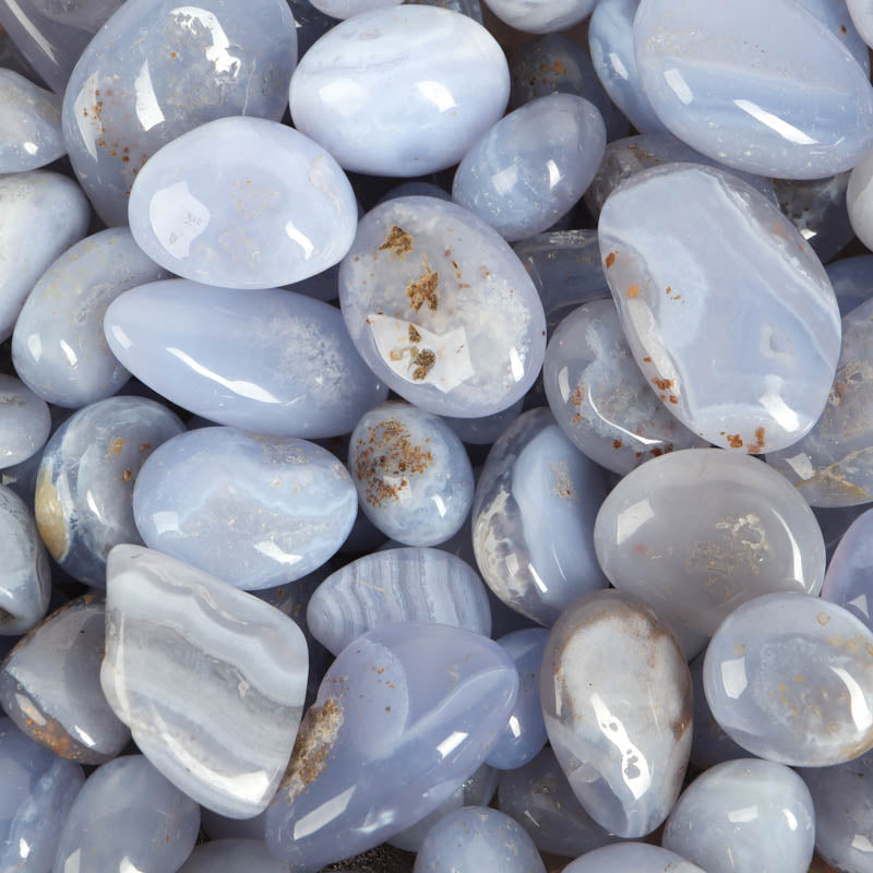 Blue Chalcedony Tumbled Crystal Tumbled Cancer Sign