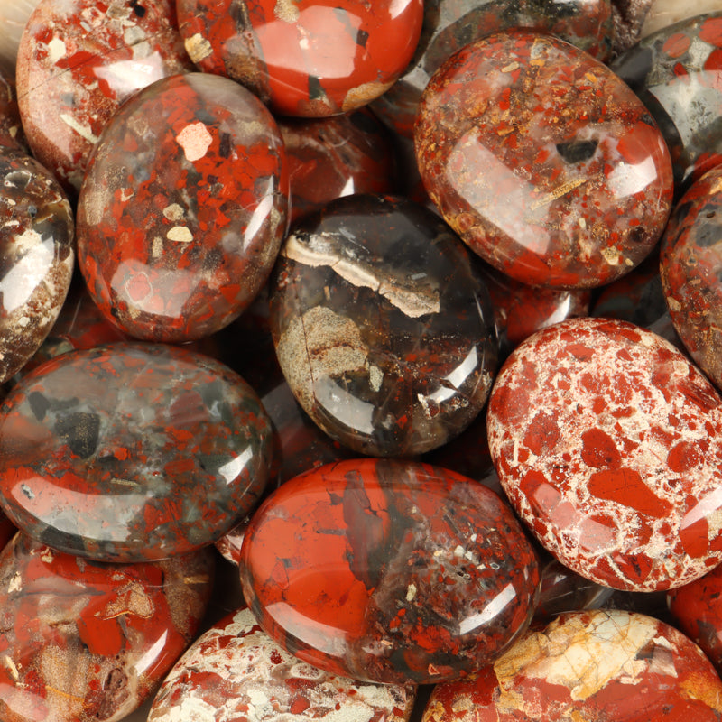Polished Brecciated Jasper Palm Stone