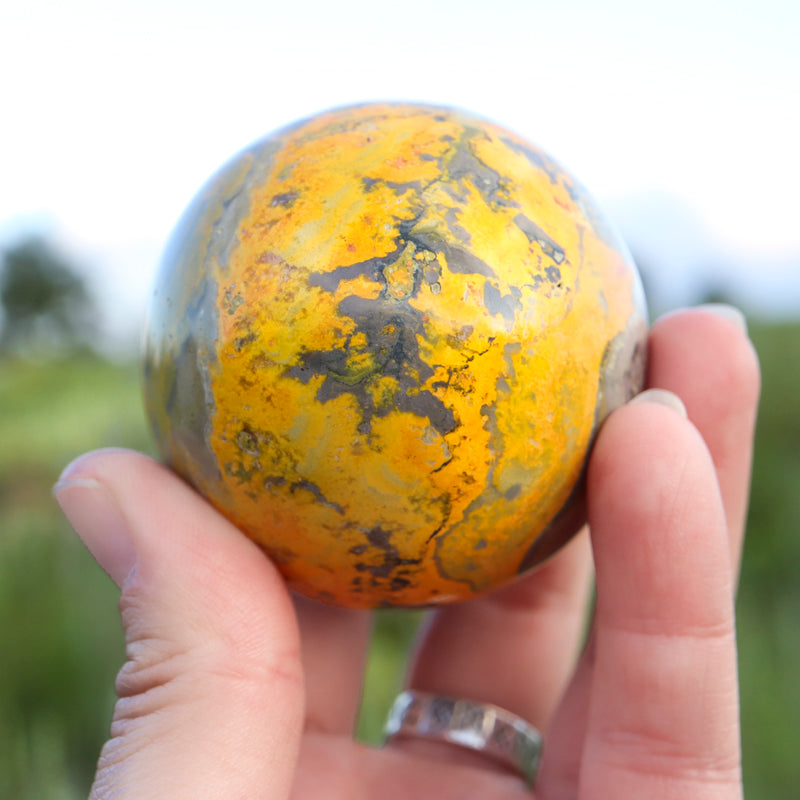 Bumblebee Jasper Sphere Crystal Sphere Cancer Sign