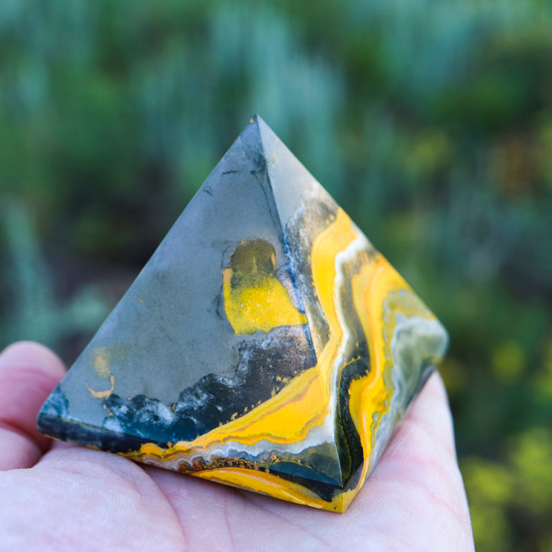 Bumblebee Jasper Pyramid Crystal Pyramid Cancer Sign