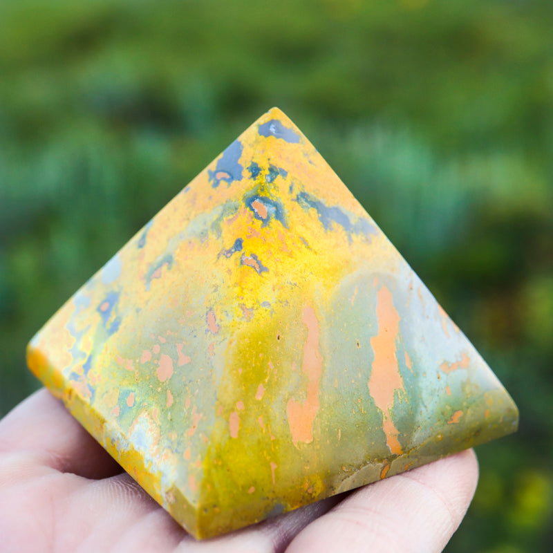 Bumblebee Jasper Pyramid Crystal Pyramid Cancer Sign