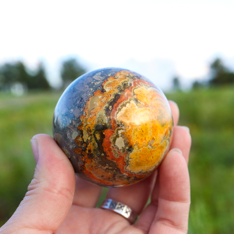 Bumblebee Jasper Sphere Crystal Sphere Cancer Sign