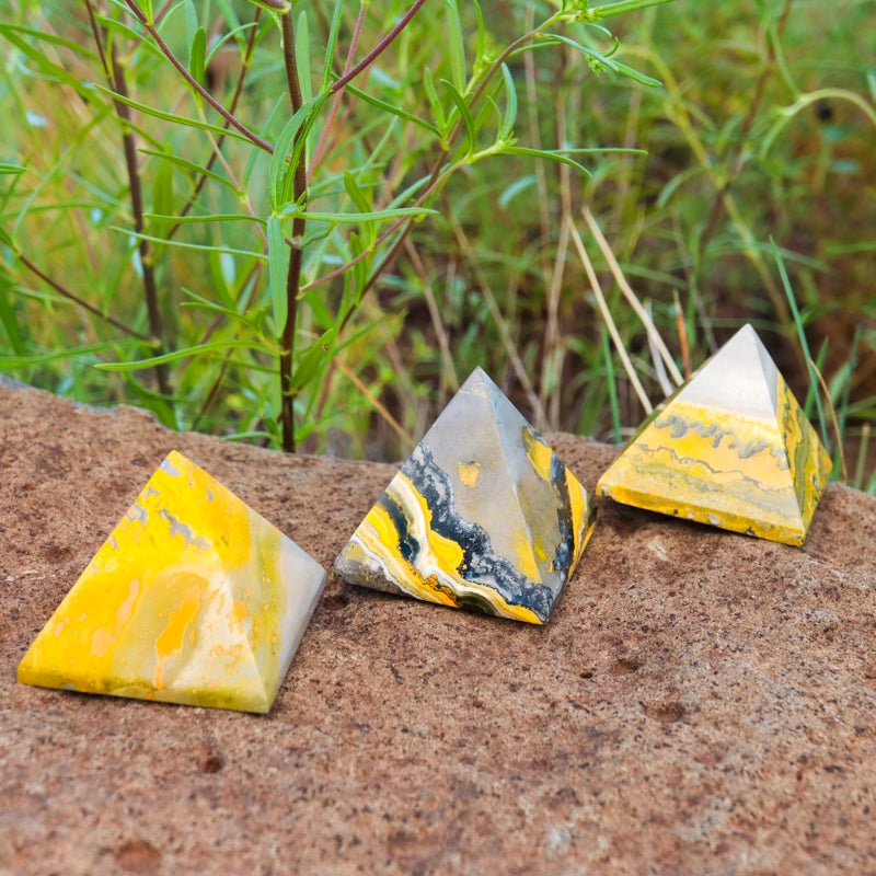 Bumblebee Jasper Pyramid Crystal Pyramid Cancer Sign