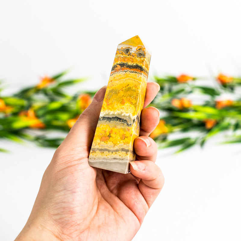 Bumblebee Jasper Obelisk Crystal Obelisk Cancer Sign