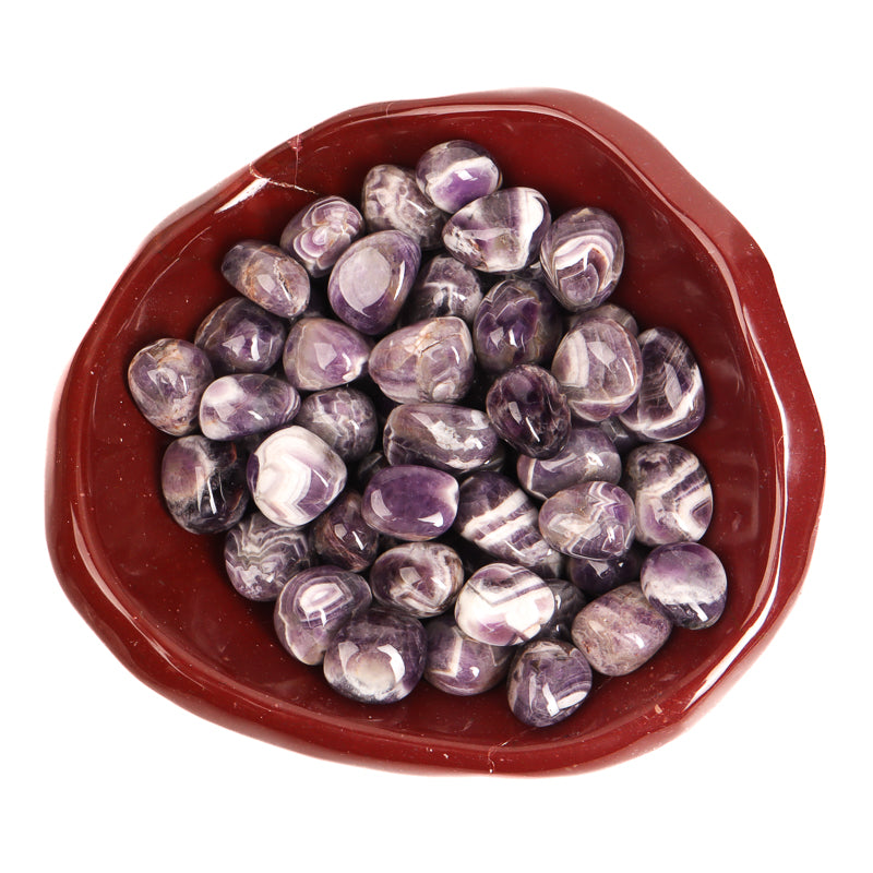 Amethyst Chevron Tumbled Crystal Tumbled Aquarius