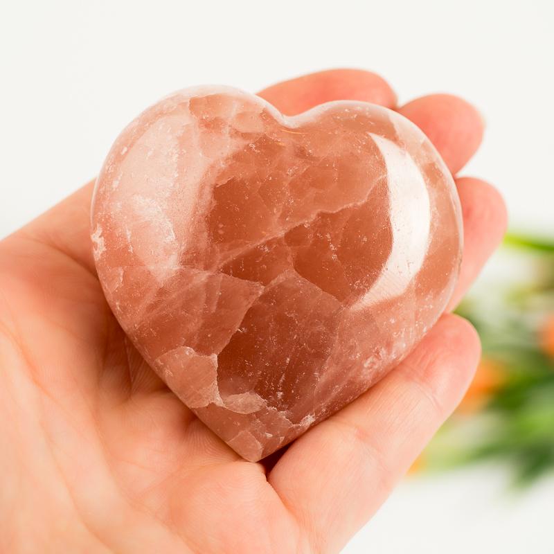 Strawberry Calcite Heart Crystal Heart Crystal Magic online