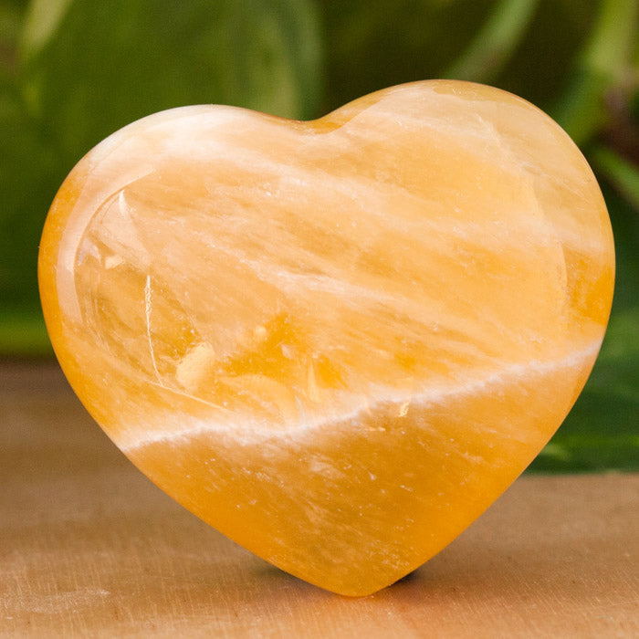 Orange Calcite Heart Crystal Heart Crystal Magic 