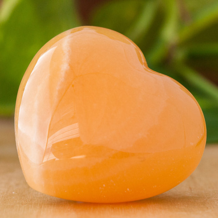 Orange Calcite Heart Crystal Heart Crystal Magic 