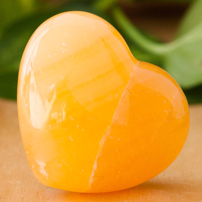 Orange Calcite Heart Crystal Heart Crystal Magic