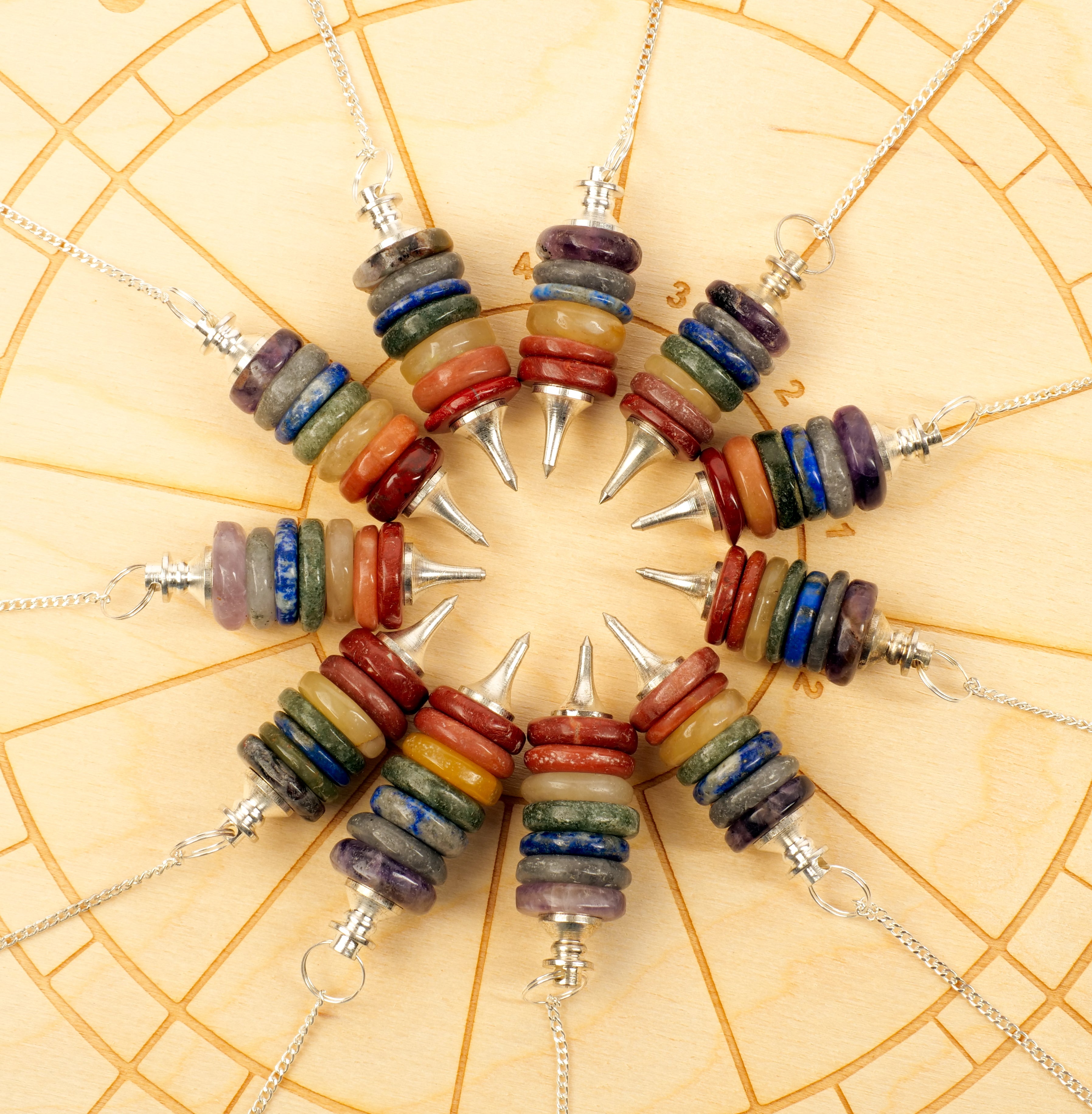 Rounded Chakra Pendulum Gifts & Decor: Pendulum Crystal Magic online 