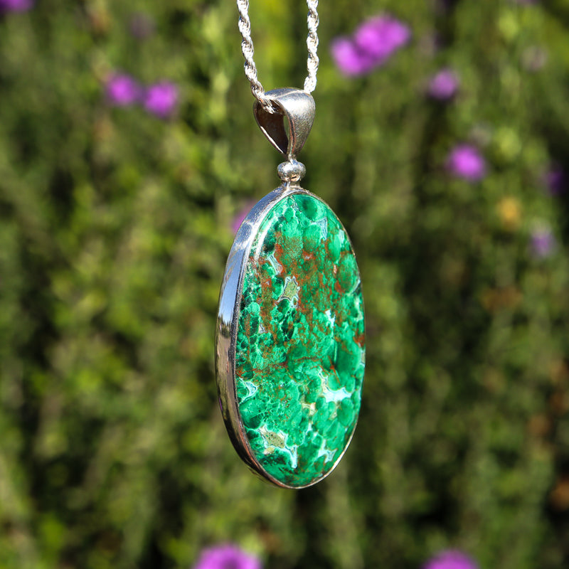 Chrysocolla and Malachite Pendant