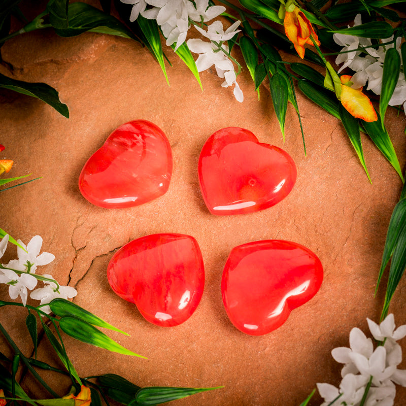 Strawberry Obsidian Heart Crystal Heart Crystal Magic