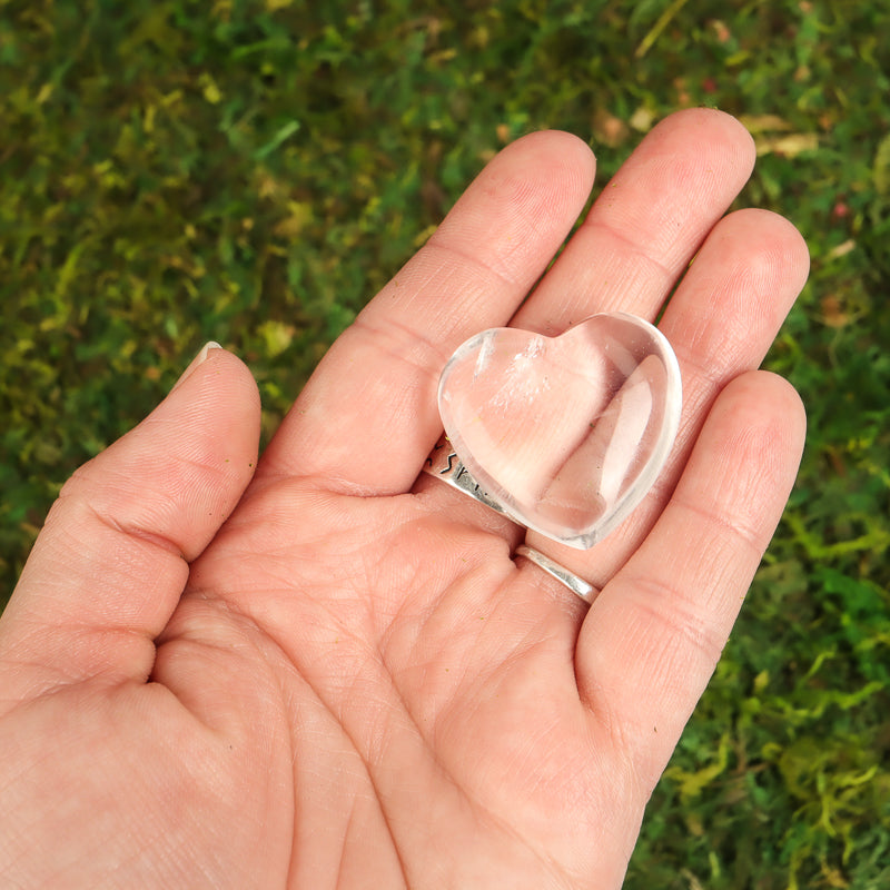 Clear Quartz Heart Crystal Heart Crystal Magic Small