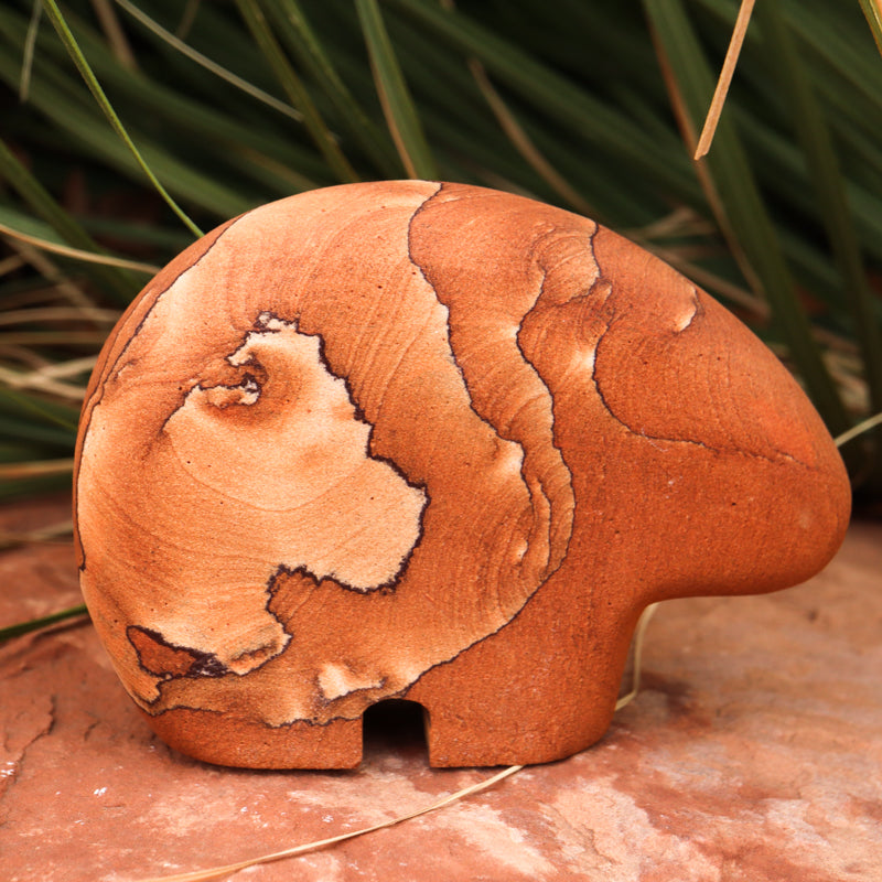 Picture Sandstone Bear Crystal Carvings Crystal Magic