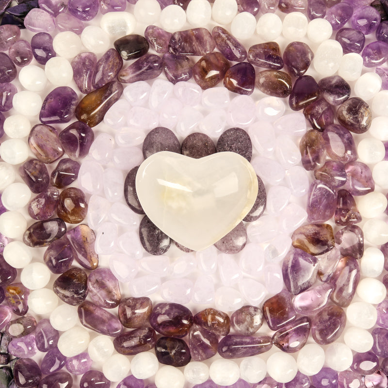 Crown Chakra Stone Bundle Crystal Bundle Crystal Magic online White Onyx Bowl