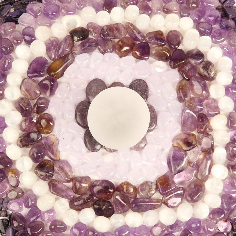 Crown Chakra Stone Bundle Crystal Bundle Crystal Magic online Selenite Bowl