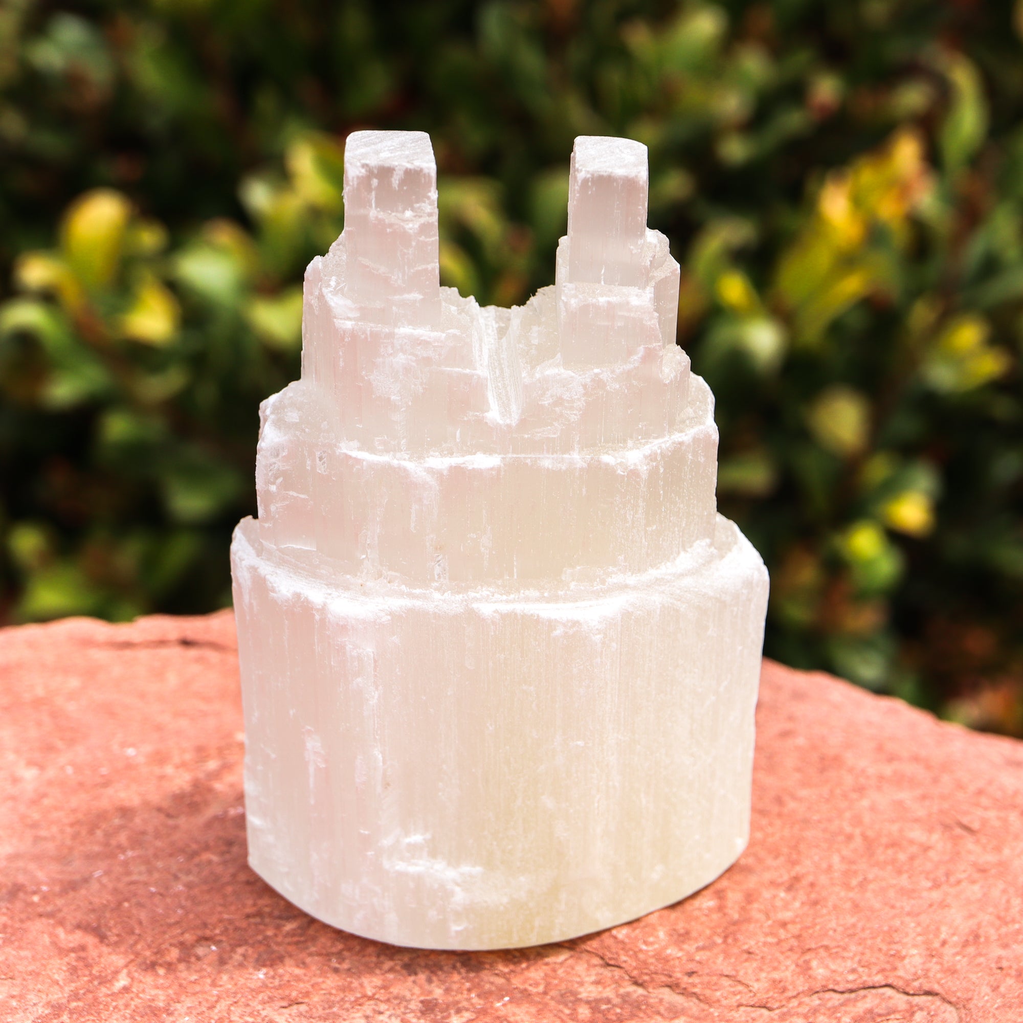 Raw Selenite Double-Tower Crystal Point Crystal Magic