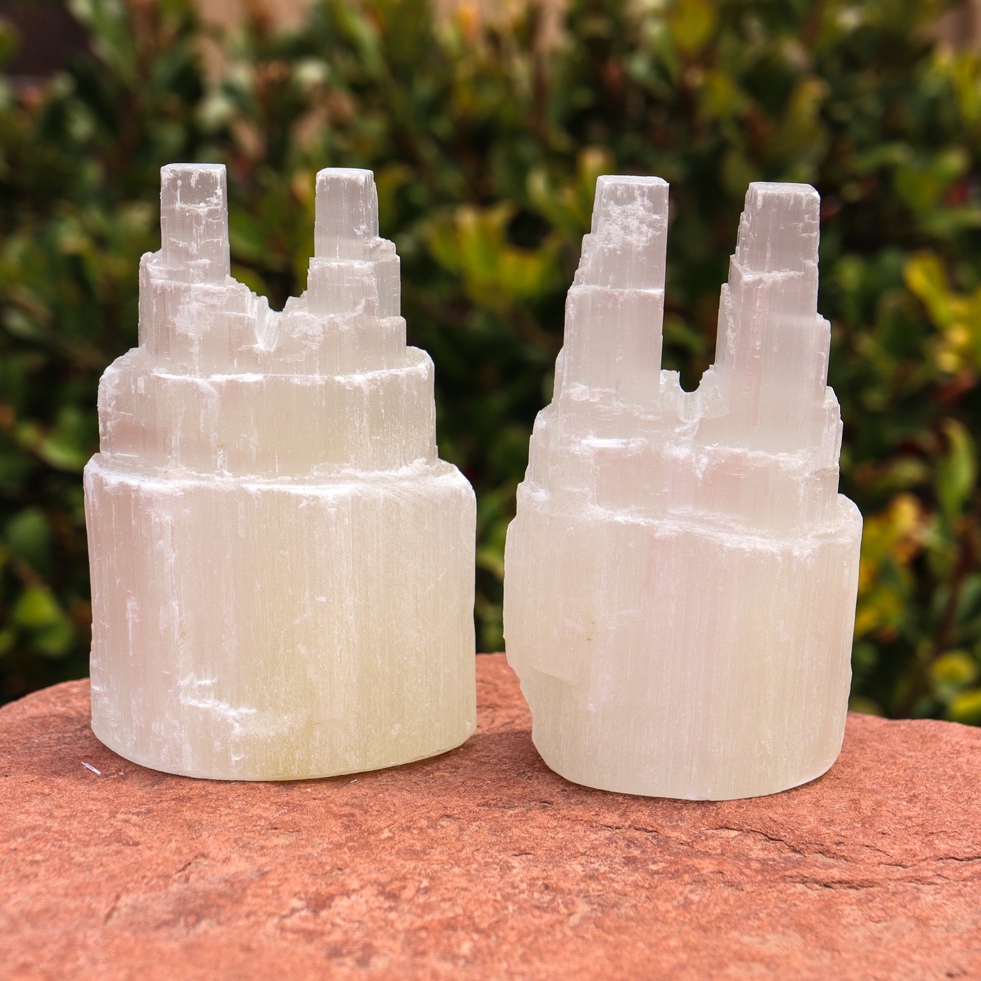 Raw Selenite Double-Tower Crystal Point Crystal Magic