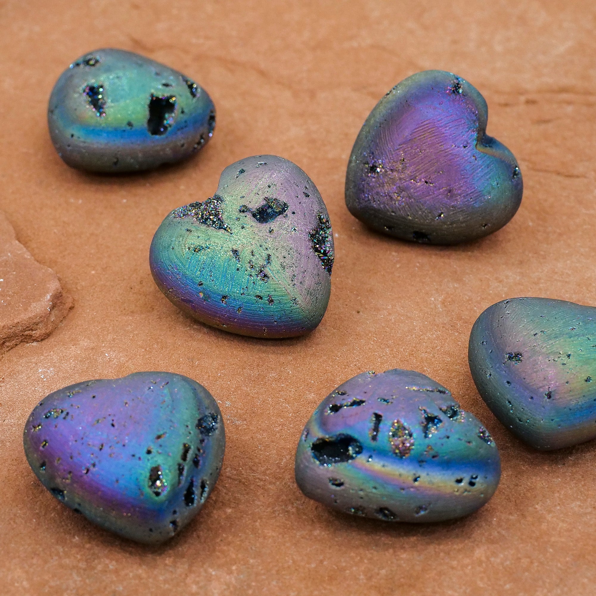 Druzy Aura Quartz Heart Crystal Heart Crystal Magic