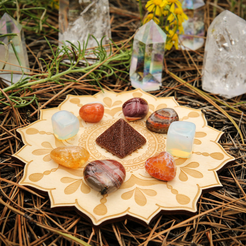 Flower Mandala Crystal Grids Gifts & Decor Zen and Meow Medium