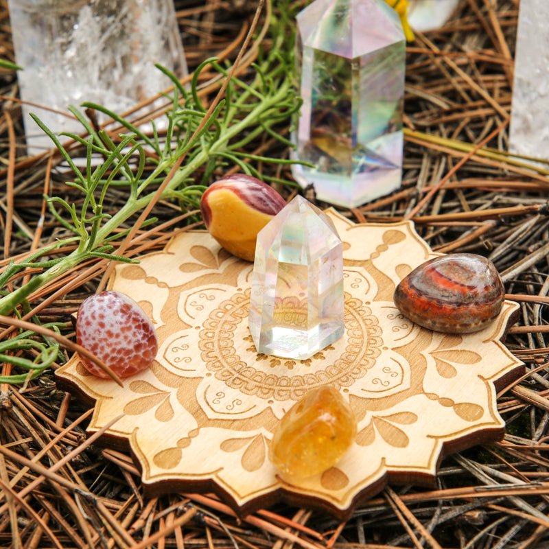 Flower Mandala Crystal Grids Gifts & Decor Zen and Meow Small