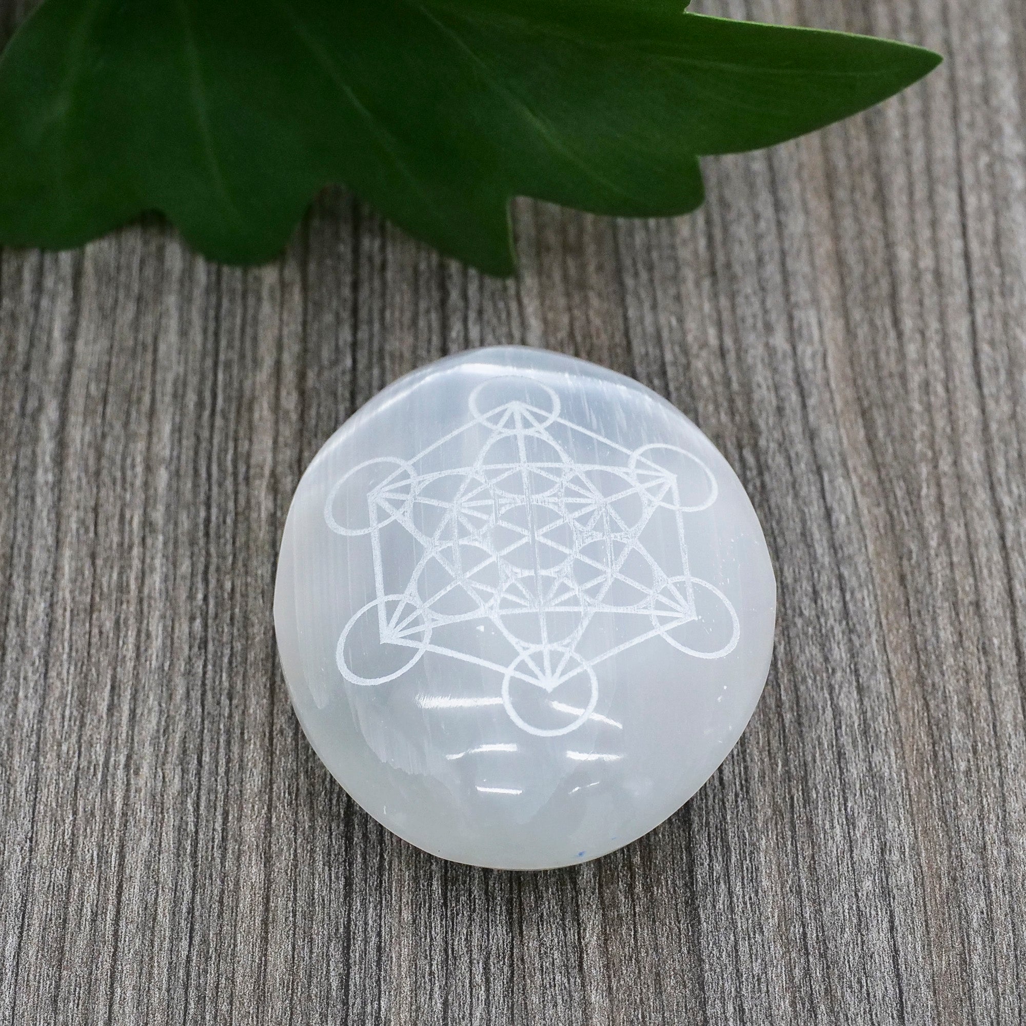 Etched Selenite Palm Stone Crystal Palm Stones Aquarius