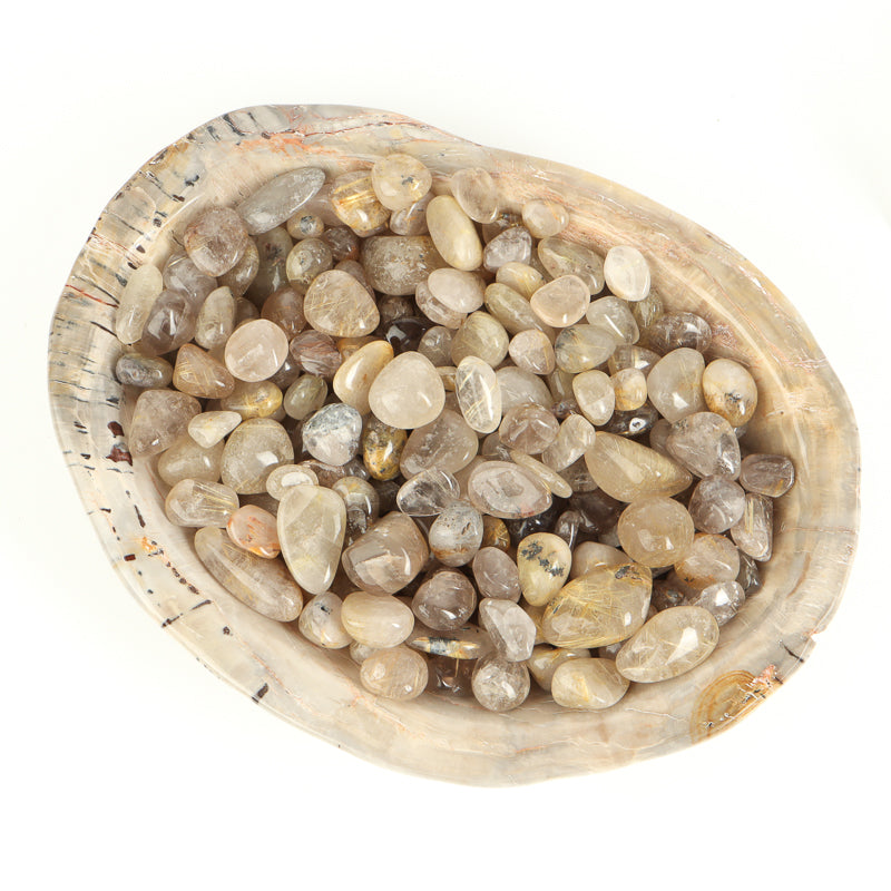 Gold Rutilated Quartz Tumbled Crystal Tumbled Crystal Magic
