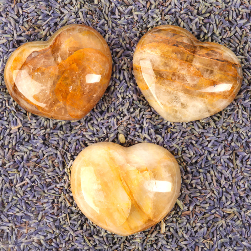 Golden Healer Quartz Heart Crystal Heart Crystal Magic