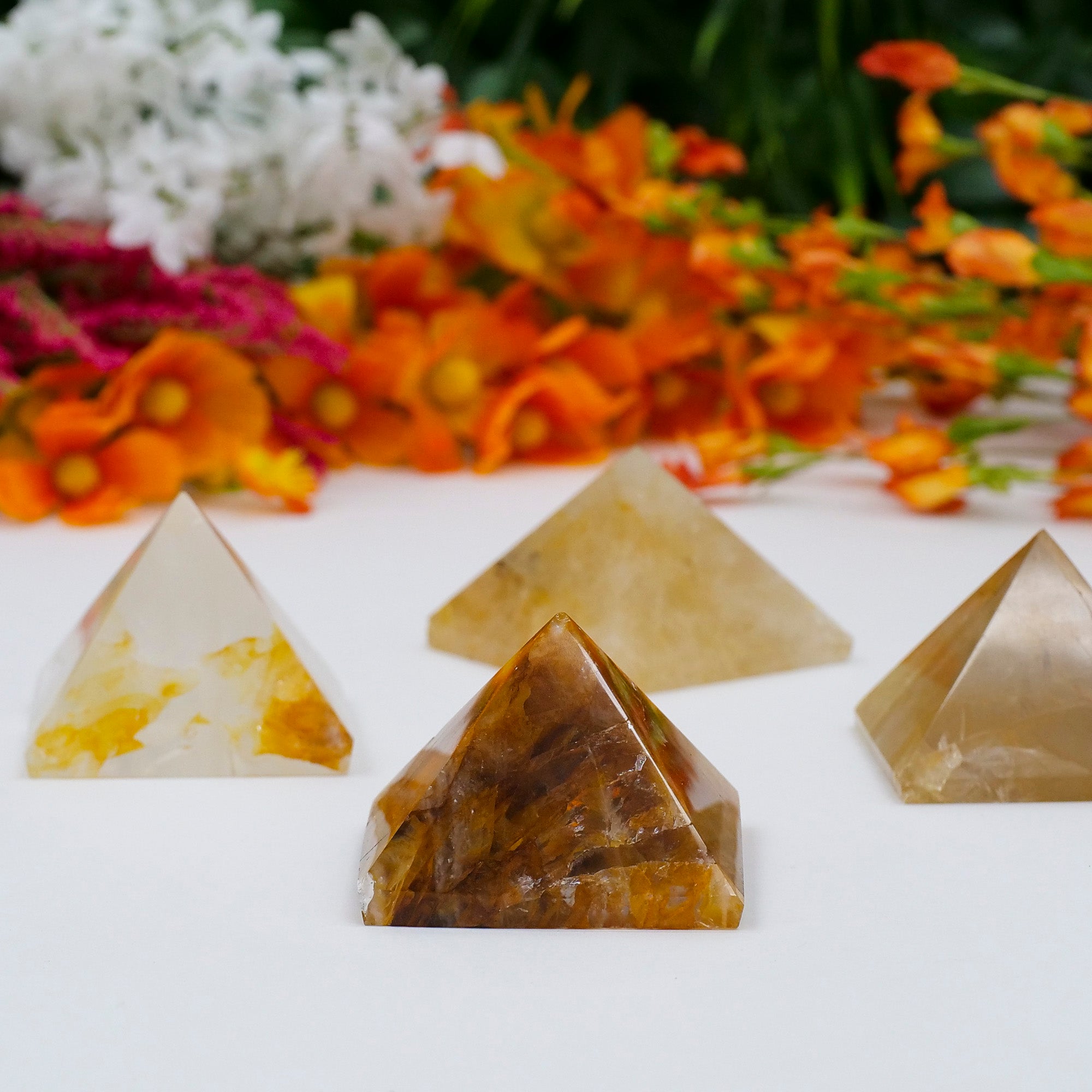 Golden Healer Quartz Pyramid Crystal Pyramid Crystal Magic