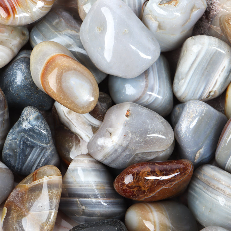 Gray Banded Agate Tumbled Crystal Tumbled Crystal Magic