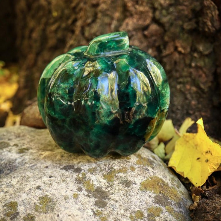 Fluorite Pumpkin Crystal Carvings Aquarius