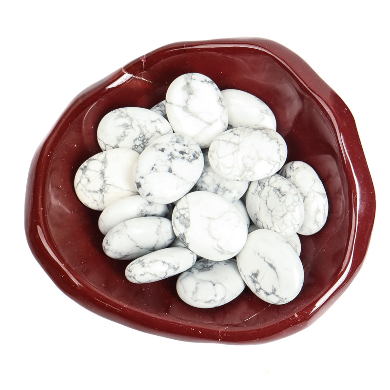 Howlite Palm Stone Crystal Palm Stones Crystal Magic