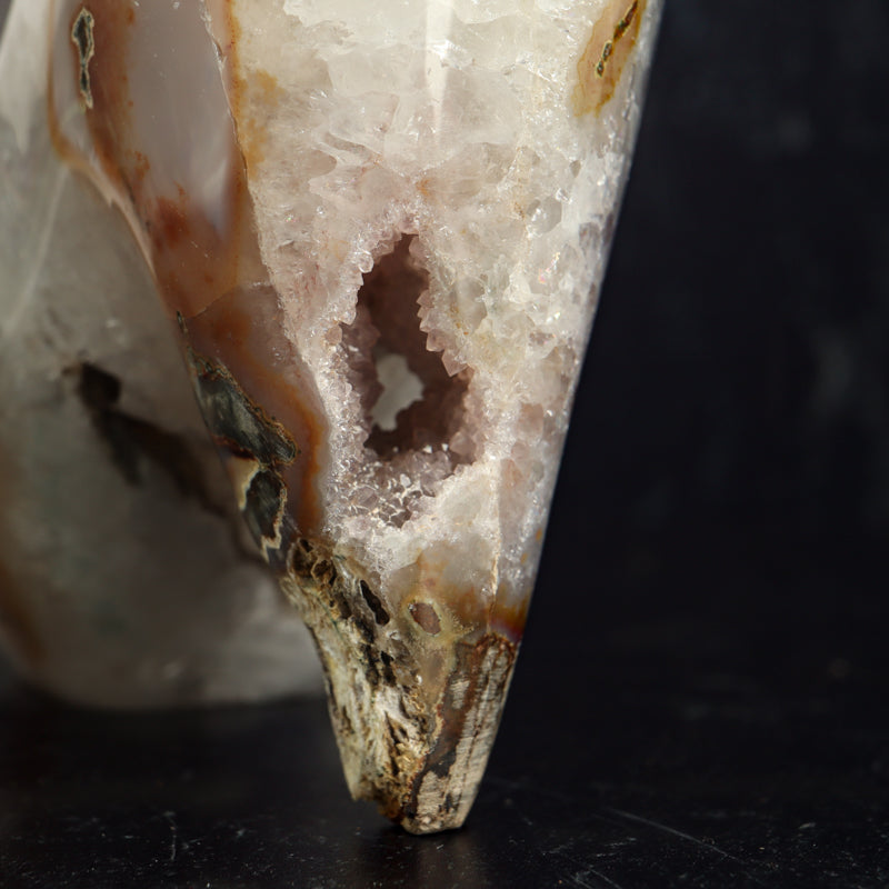 Pink Amethyst Stiletto Crystal Carvings Aquarius