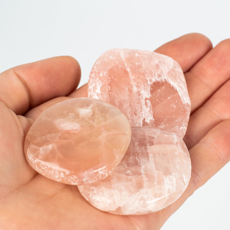 Strawberry Calcite Palm Stone Crystal Palm Stones Crystal Magic