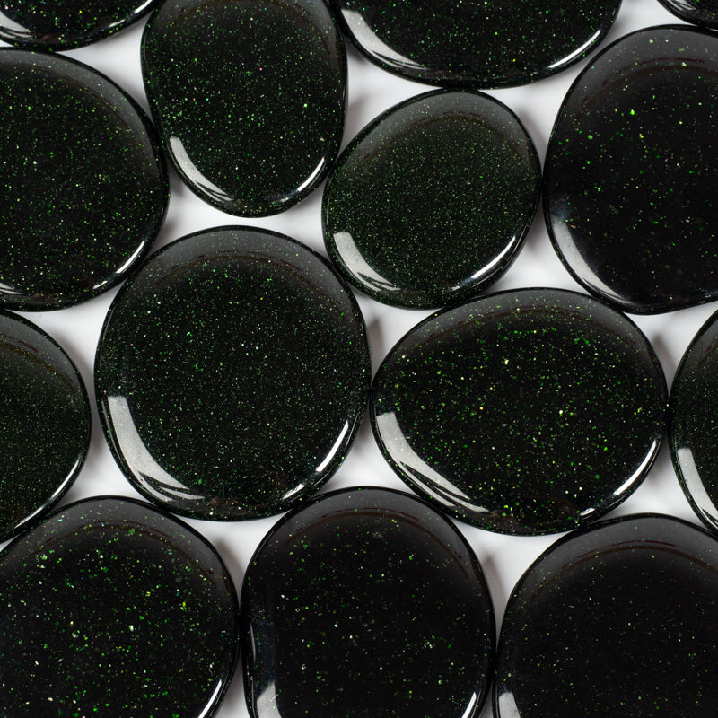 Green Goldstone Palm Stone Crystal Palm Stones Crystal Magic