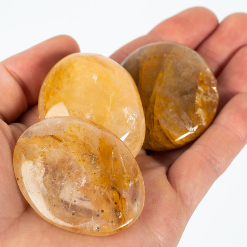 Golden Healer Quartz Palm Stone Crystal Palm Stones Crystal Magic 