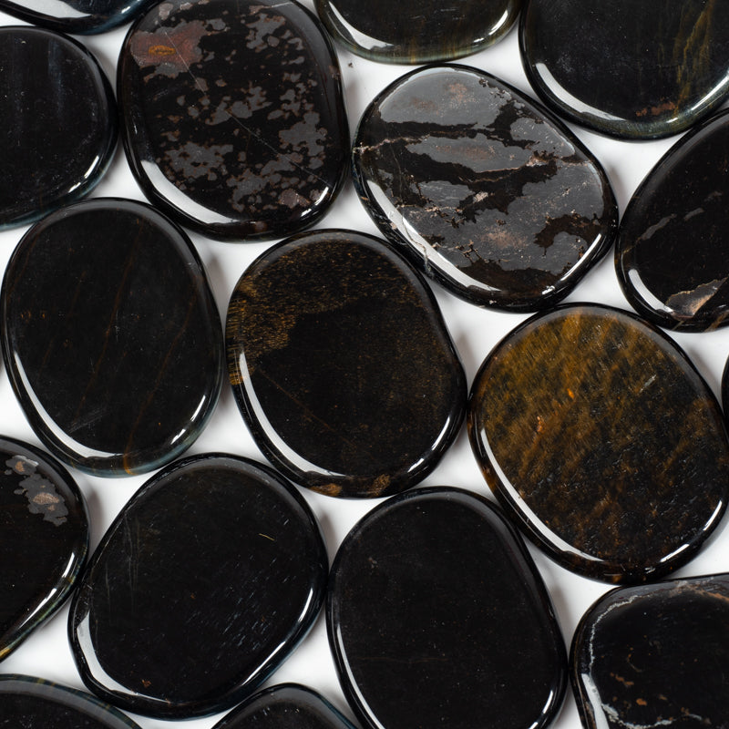 Blue Tiger's Eye Palm Stone Crystal Palm Stones Crystal Magic