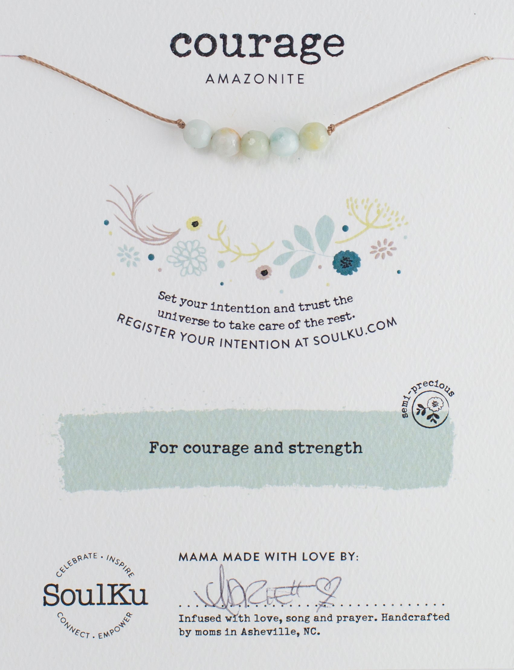 SoulKu Intention Necklaces Jewelry: Necklace Crystal Magic online Courage 
