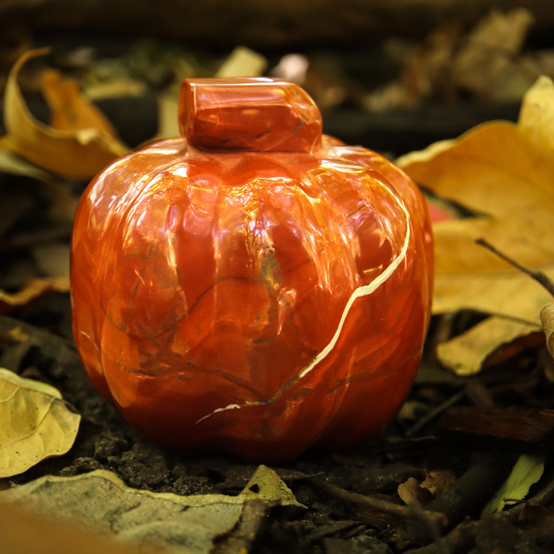 Red Jasper Pumpkin Crystal Carvings Aries
