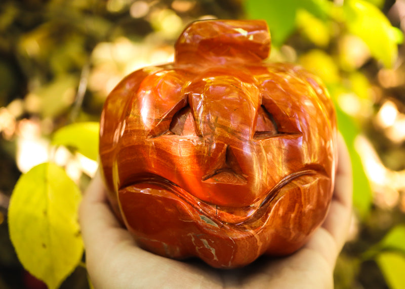 Red Jasper Pumpkin Crystal Carvings Aries