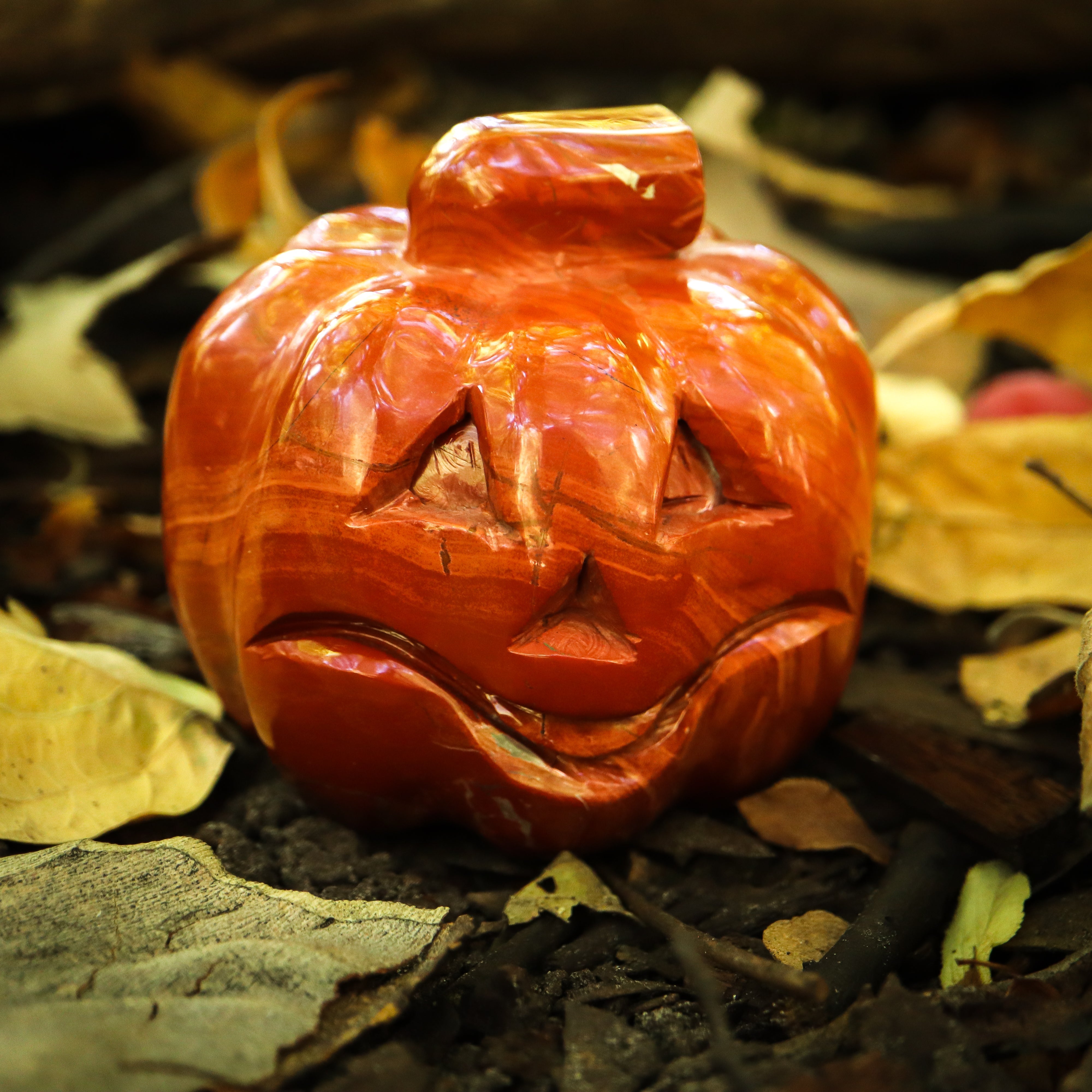 Red Jasper Pumpkin Crystal Carvings Aries