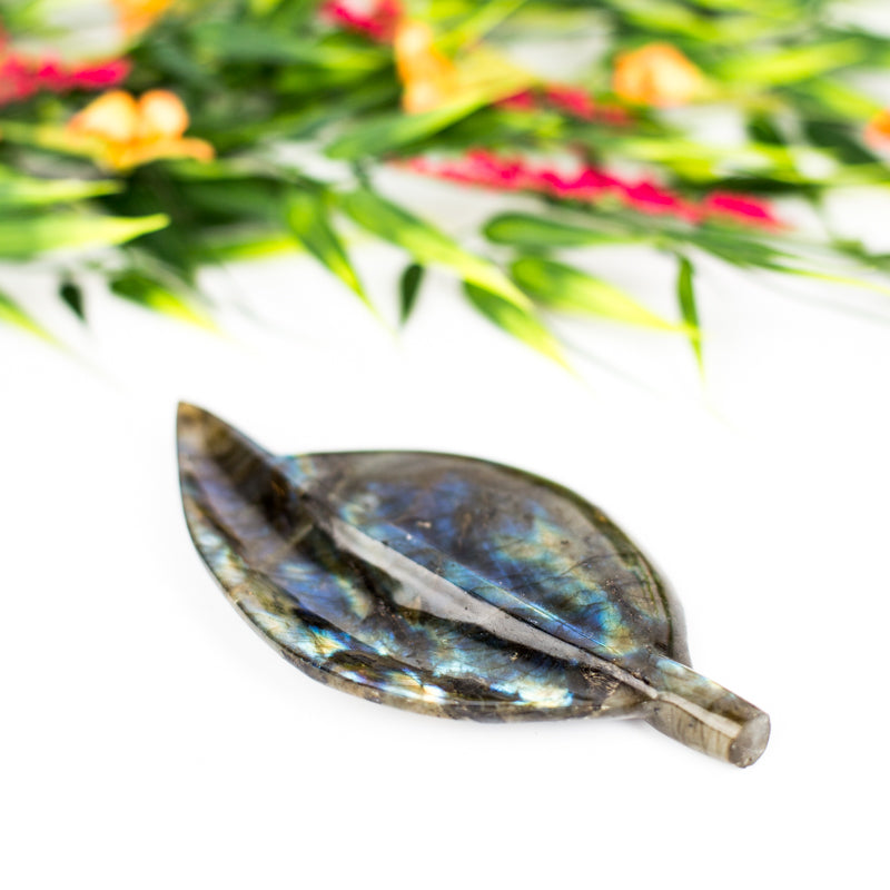 Labradorite Leaf Crystal Carvings Crystal Magic