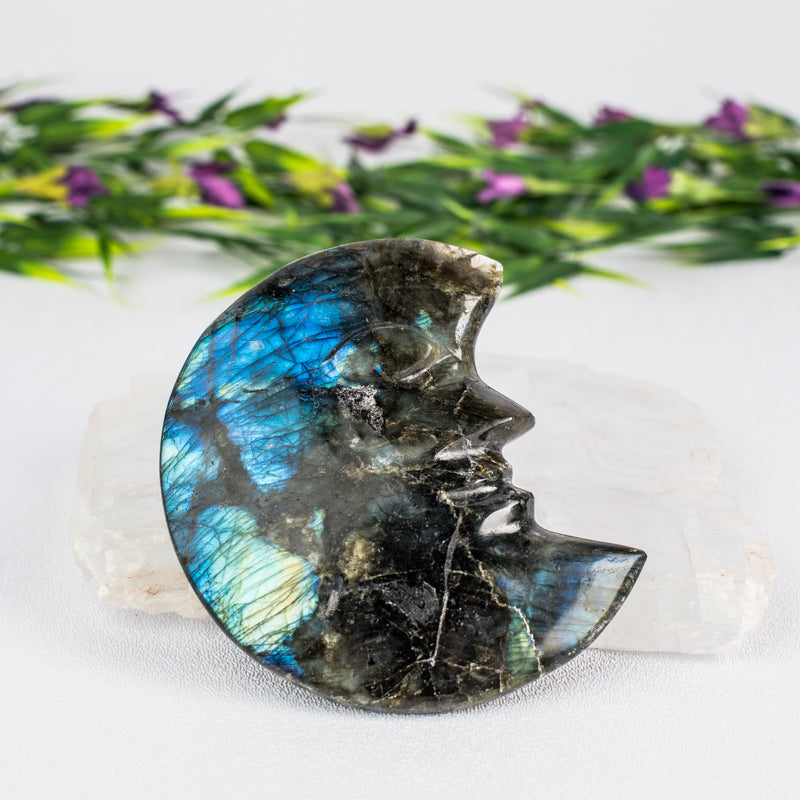Labradorite Moon Crystal Carvings Crystal Magic