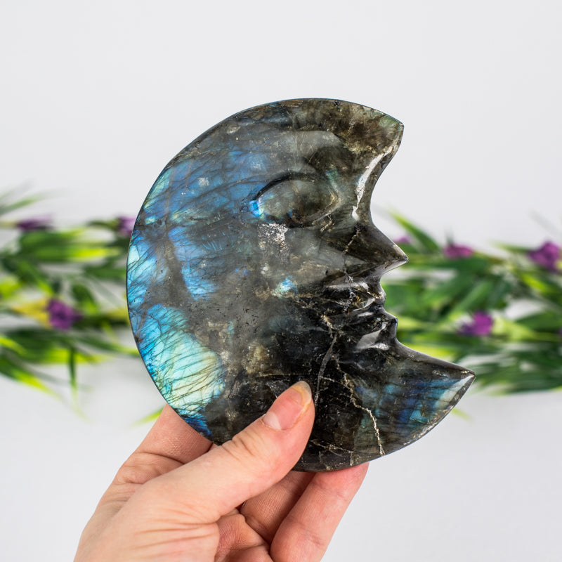Labradorite Moon Crystal Carvings Crystal Magic
